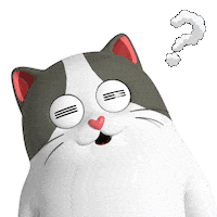Confused Cat Sticker by Liberty Cats Emojis