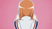 girl hair flip GIF