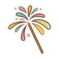 coretanfira fun party firework colorfull Sticker