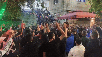 Nablus City Residents Chant in Solidarity With Gaza