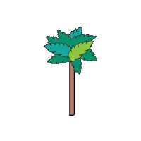Palm Tree Summer Sticker by Mallory Ervin