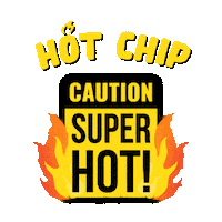 hot-chip fire spicy burning chilli Sticker