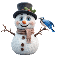 Boys Girls Snowman Sticker