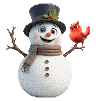 Boys Girls Snowman Sticker