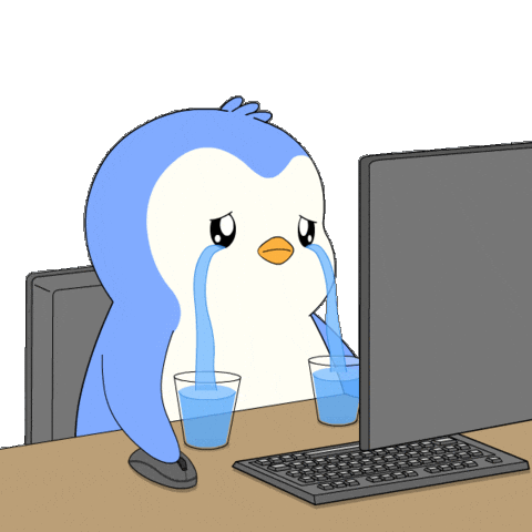 Give Up Crying Sticker by Pudgy Penguins