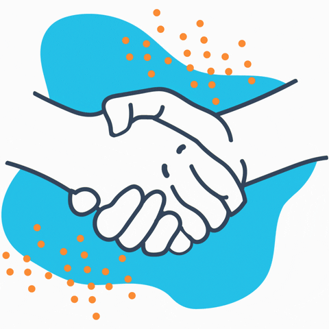 GiveGab giphyupload hand shake partnership customer success GIF
