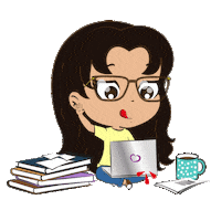 Girl Working Sticker