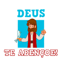 Jesus Hello Sticker by 3 Palavrinhas