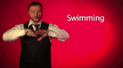 sign language swimming GIF by Sign with Robert