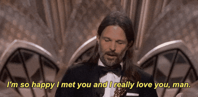 oscars 2017 im so happy i met you and i really love you man GIF by The Academy Awards