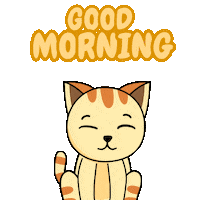 Happy Good Morning Sticker by Good Morning Cat & friends