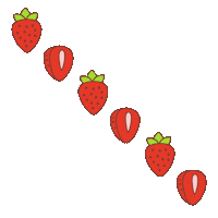 Fruit Strawberry Sticker by apieu