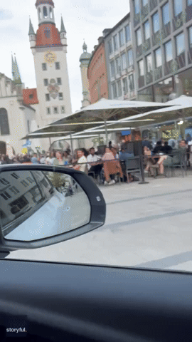 Americans Accidentally Drive Through Pedestrian Area in Munich