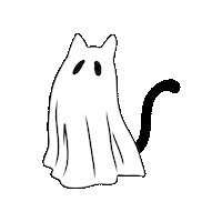 Halloween Cute Cat Sticker by ZauberMerch