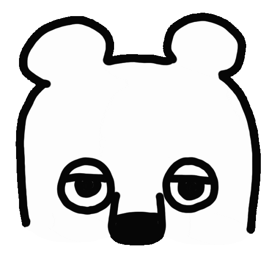Face Bear Sticker by wakuta