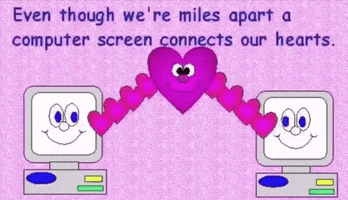 Even Though Were Miles Apart A Computer Screen Connects Our Heaet GIF by Zack Kantor