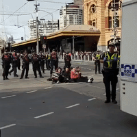 Animal Rights Activists Stage Protest in Melbourne CBD