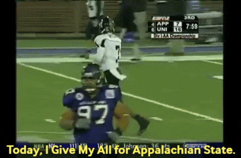 giphygifmaker app state national champs appalachian richie williams GIF