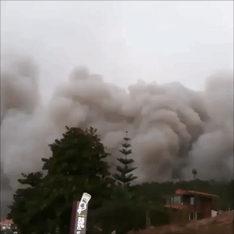 Plumes of Smoke Rise Above Galicia as Wildfires Rage