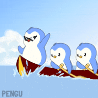 Penguin Boat GIF by Pudgy Penguins