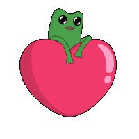 I Love You Hearts Sticker by fwogs