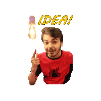 grishmajethiya idea light bulb grish grish majethiya Sticker