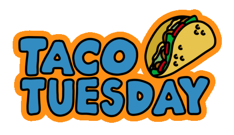 Tuesday Tacos Sticker by Poppy Deyes