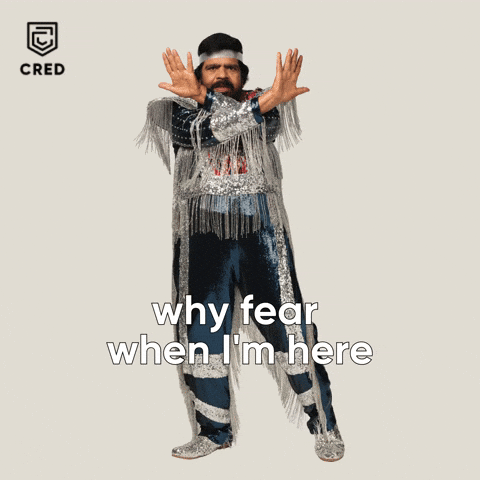 I Am Here Fear GIF by CRED