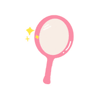 bemessy beauty mirror make up cantik Sticker
