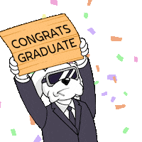 Graduating Community College Sticker by BoDoggos
