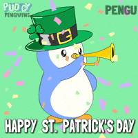 St Patricks Day Penguin GIF by Pudgy Penguins