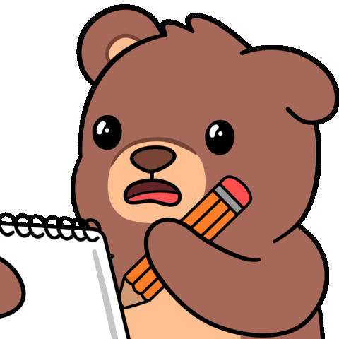 School Write It Down Sticker by BEARISH