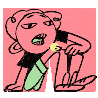 Character Eating Sticker