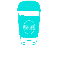 HatHats coffee reusable iced latte hathats Sticker