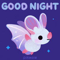 Flying Good Night GIF by pikaole
