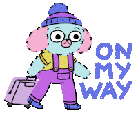 Traveling On My Way Sticker by Timothy Winchester