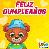 Feliz Cumple Happy Birthday GIF by Lucas and Friends by RV AppStudios