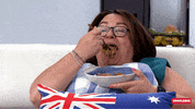 Watching Tv Eating GIF by Gogglebox Australia