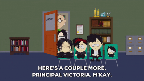 questioning goth kids GIF by South Park 