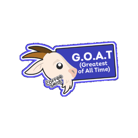 Greatest Of All Time Goat Sticker by Gardenia PH