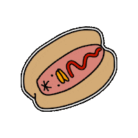 eesujinn duck hotdog 오리 핫도그 Sticker