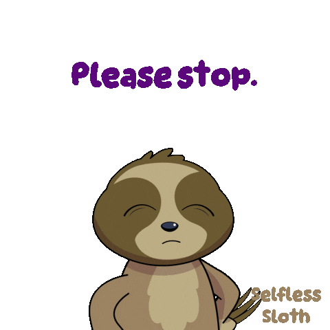 Sloth Stop It Sticker by VeeFriends