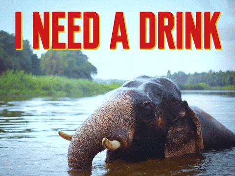 Tired Happy Hour GIF by Sealed With A GIF