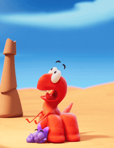 In Love Running GIF by Claynosaurz