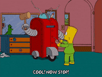 bart simpson robot GIF