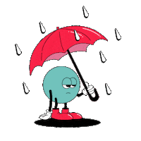 Sad Art Sticker by Paula Baines