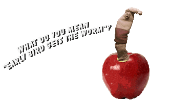 Get Up Worm Sticker by Sethward