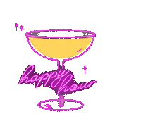 moneypennynewcastle neon cocktail happy hour moneypenny Sticker