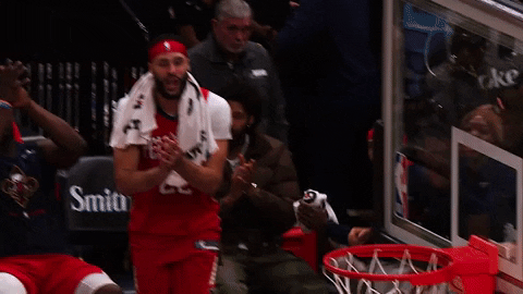 Larry Nance Celebration GIF by New Orleans Pelicans