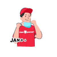 Masker Kurir Sticker by Lion Parcel